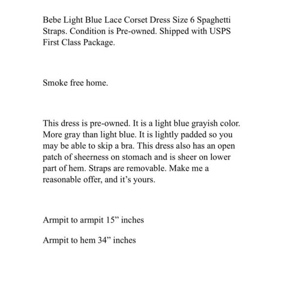 Bebe Women’s Size 6 Lace Corset Cocktail Dress Underwire Bridal Evening Party - Picture 10 of 11